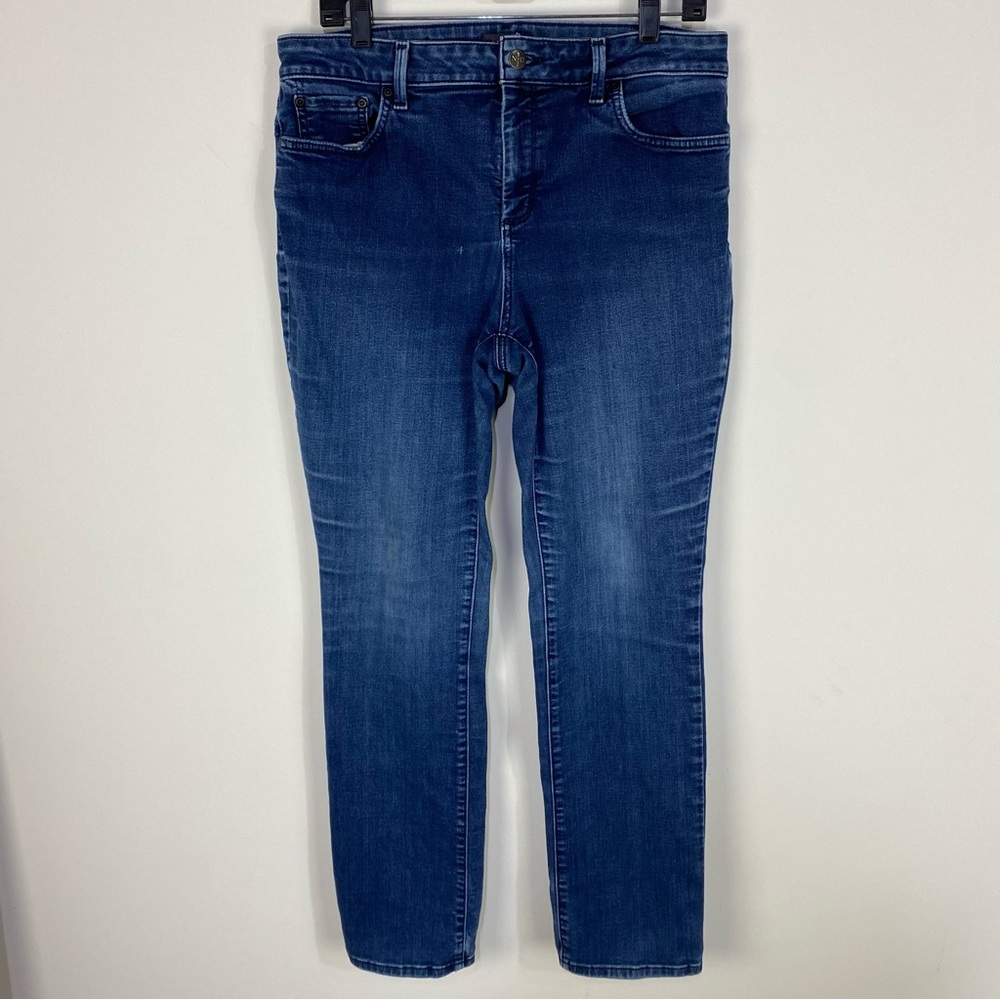 NYDJ Women's Sheri Straight Leg Jeans - Dark Blue